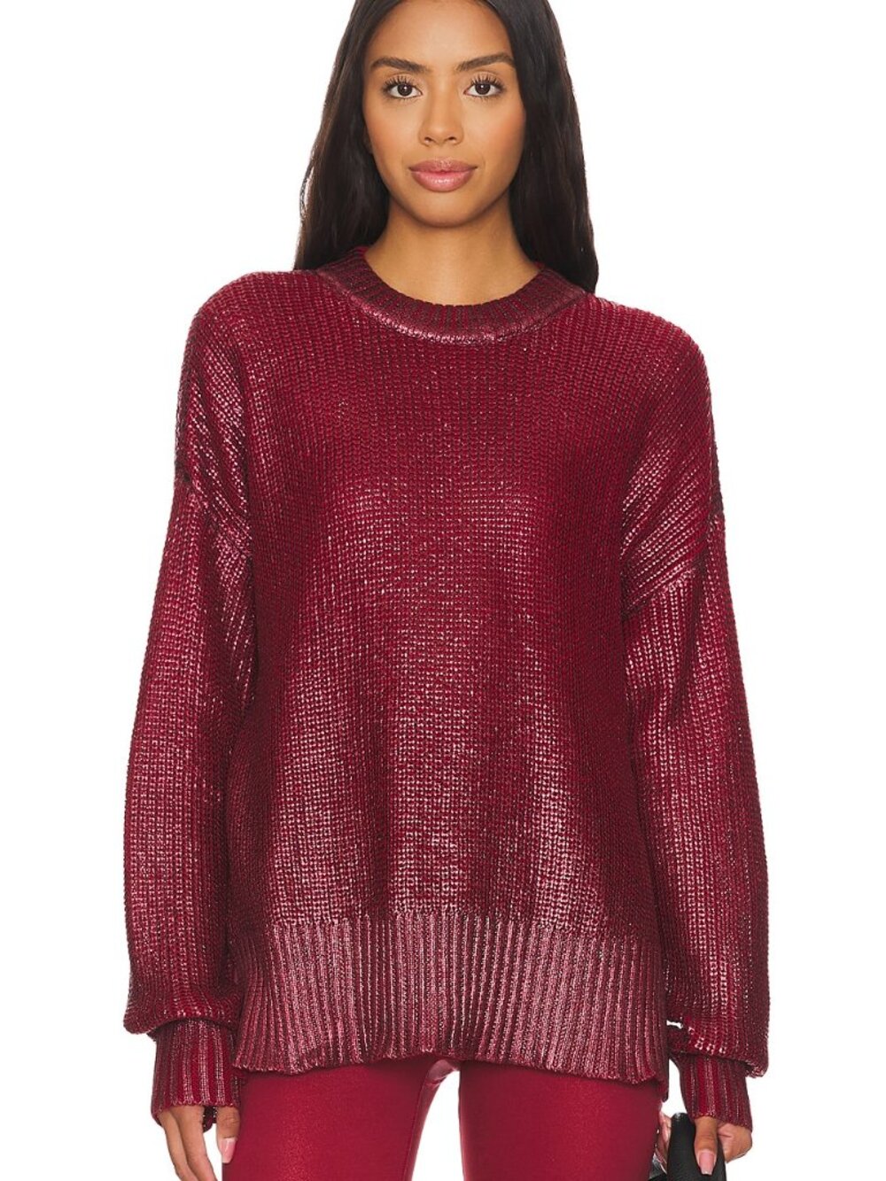 Merlot Callie Shine Sweater